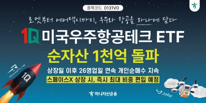 하나자산운용 ETF, 순자산 1000억 돌파