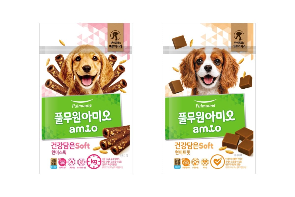 풀무원, 노령견용 현미 간식 2종 출시