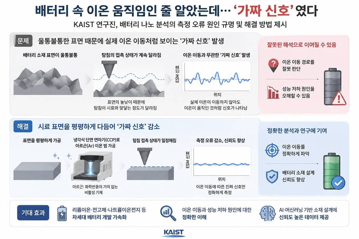 KAIST, 배터리 이온분석 오류 원인 규명