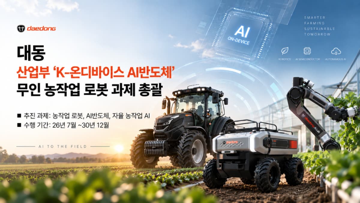 대동, 431억 원 AI반도체 과제 총괄 선정