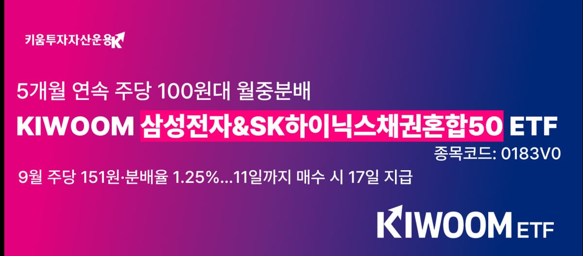 키움운용, 삼성전자·하이닉스 ETF 분배금 151원