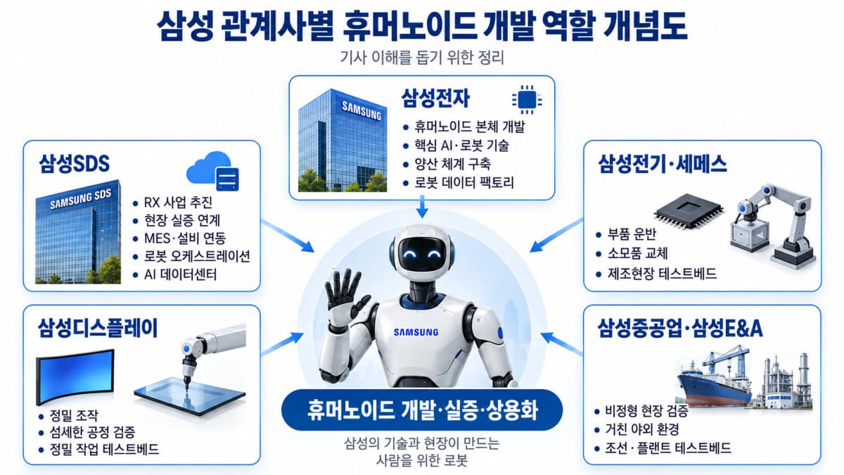 삼성, 휴머노이드 로봇 현장 실증 가속