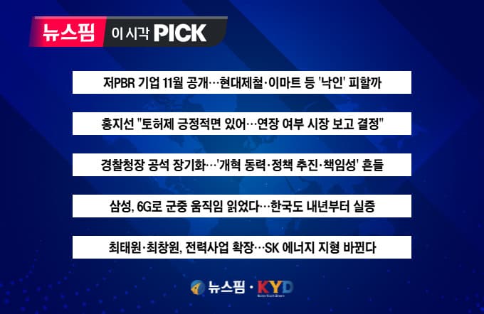저PBR 기업 11월 첫 공개, 토허제 연장 신중