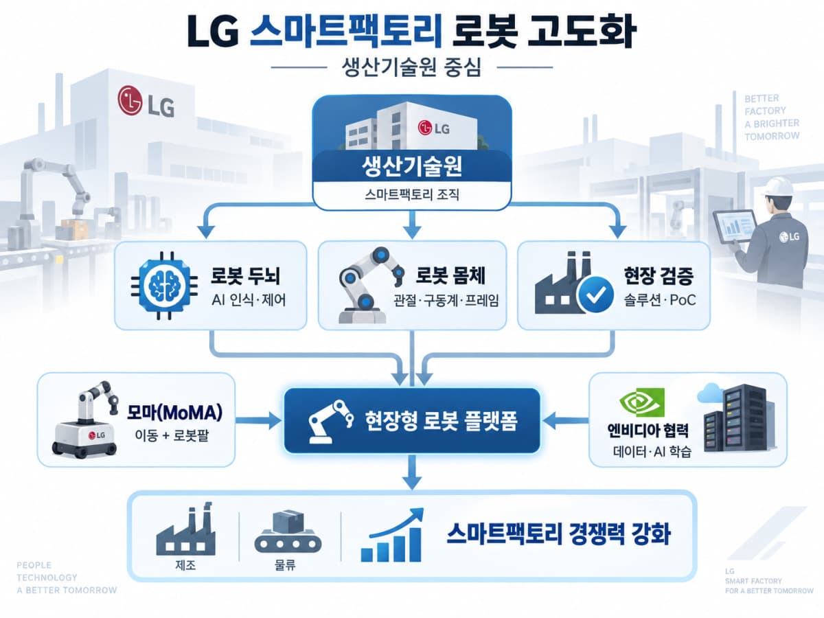 LG, 로봇 플랫폼화해 스마트팩토리 확장