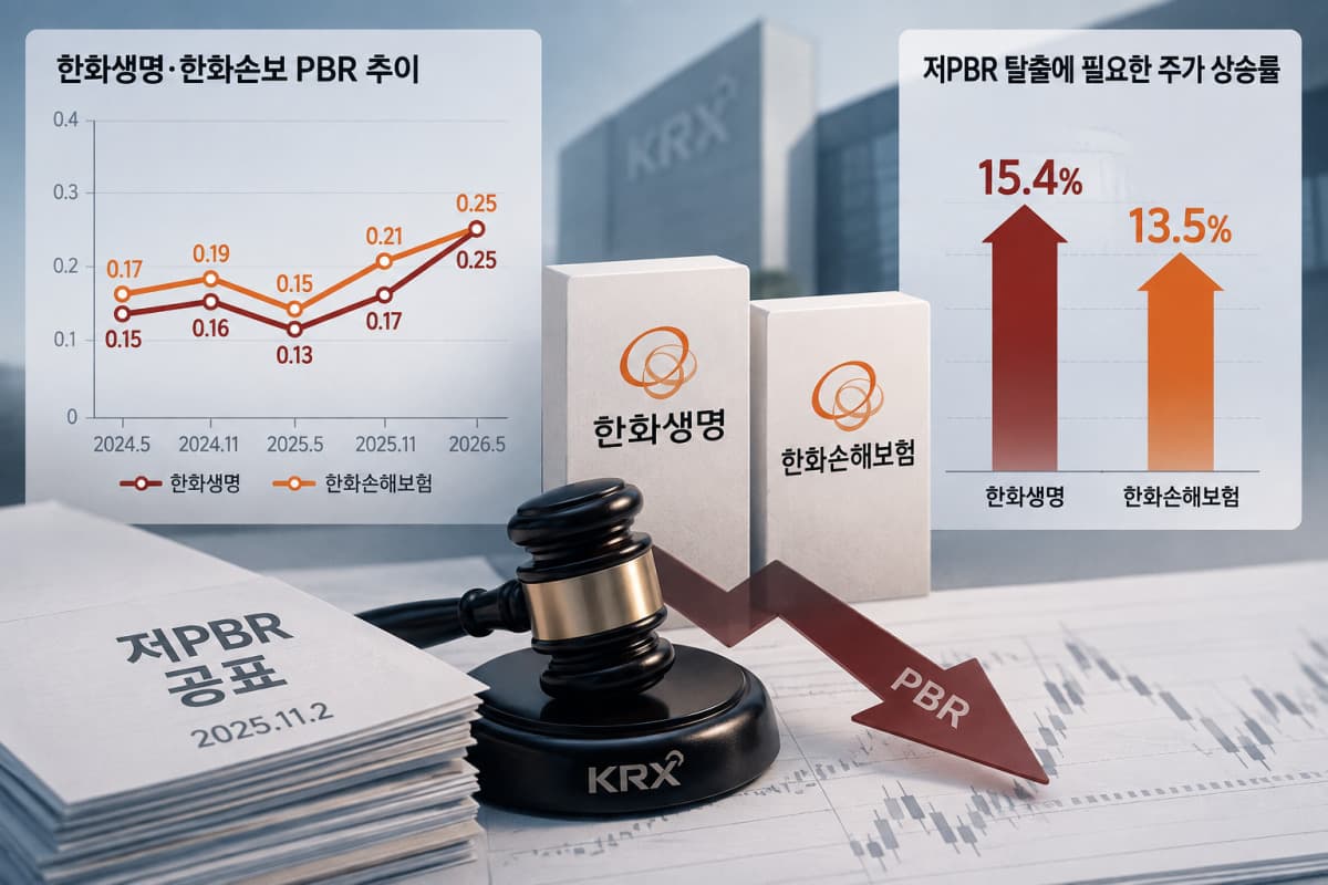 한화생·손, 저PBR 공표 앞두고 주가 상승 필요
