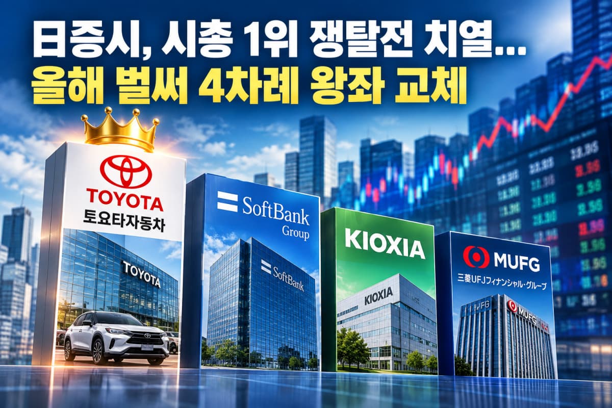 일본 증시, AI·반도체 강세로 시총 1위 4차례 교체