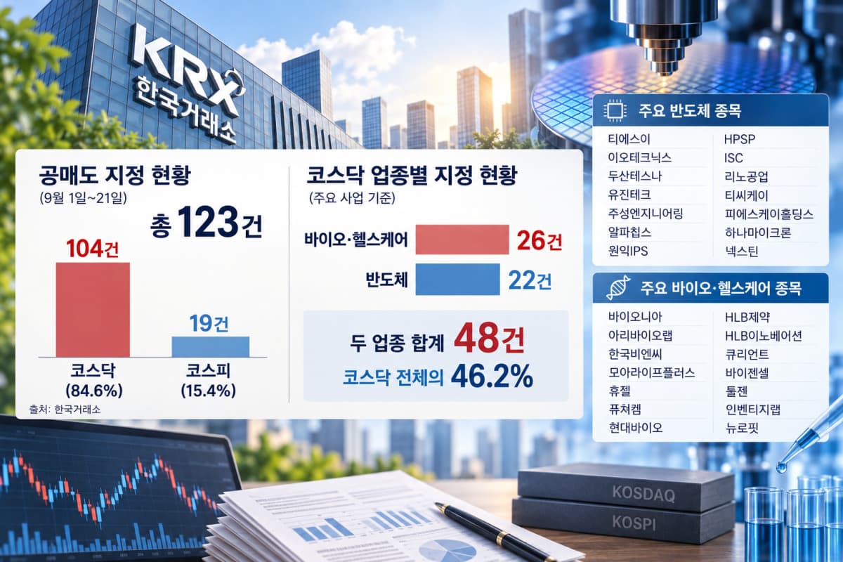 코스닥 공매도 과열 지정 85% 집중