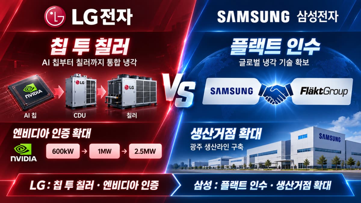 삼성·LG, AI 냉각 시장 공략 전략 차별화