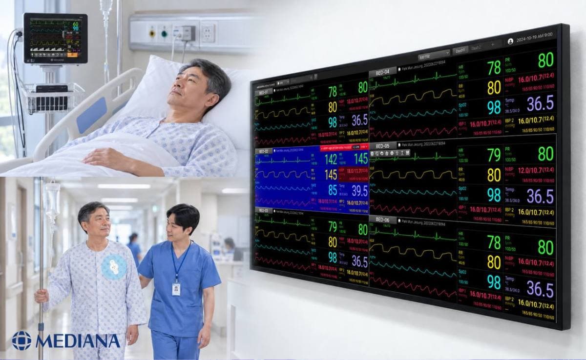 메디아나, 통합 모니터링 솔루션 6000병상 돌파
