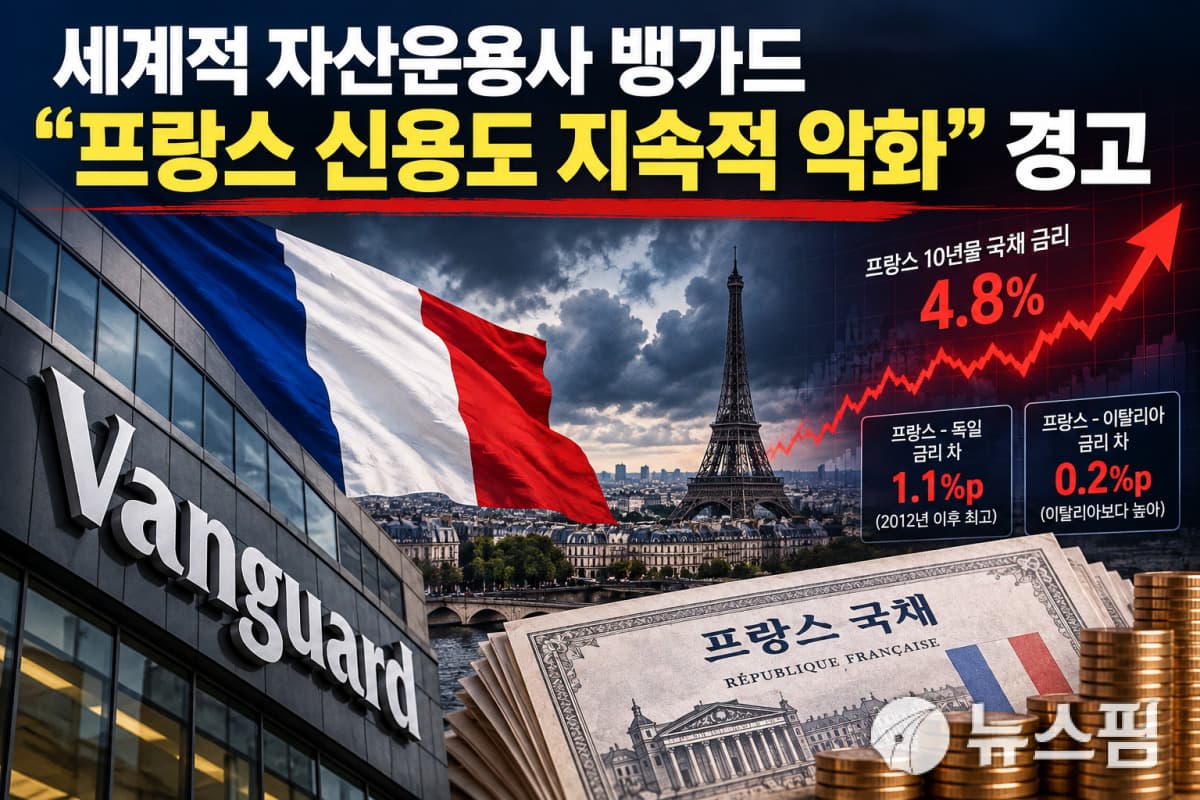 뱅가드, 프랑스 신용도 악화 및 국채 금리 상승 경고