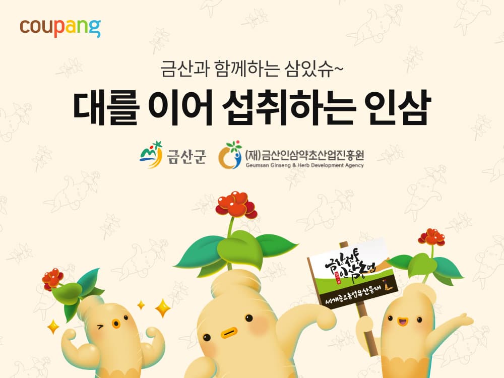 쿠팡, 금산 인삼 800여종 기획전 진행
