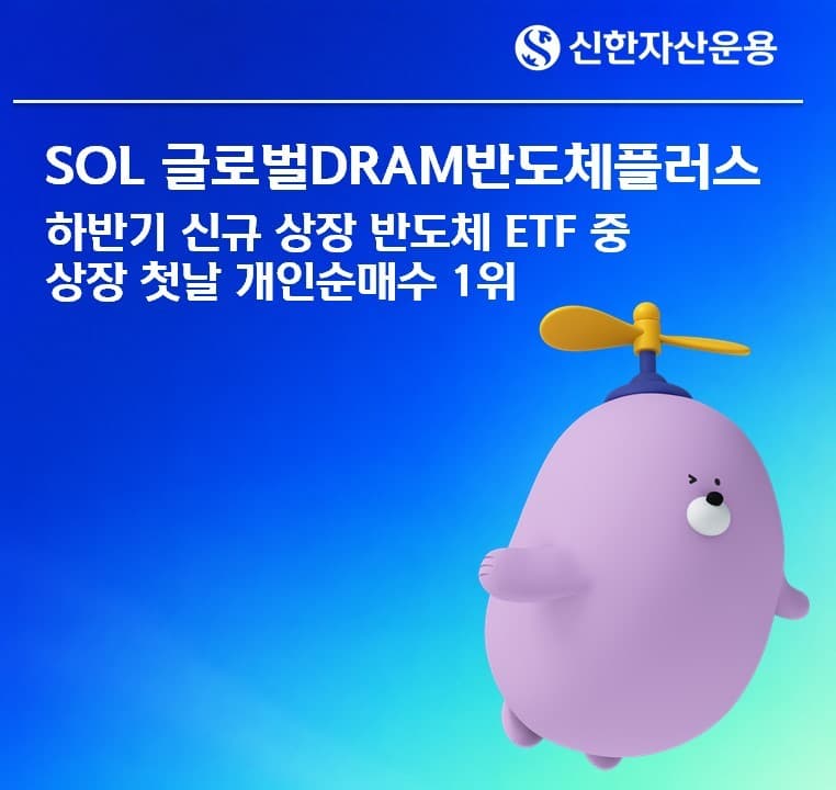 신한운용 SOL DRAM ETF, 개인 순매수 1위