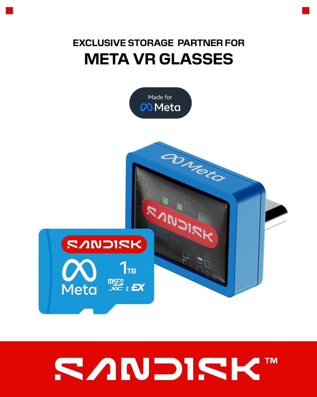 샌디스크, 메타 VR 글래스 스토리지 단독 공급