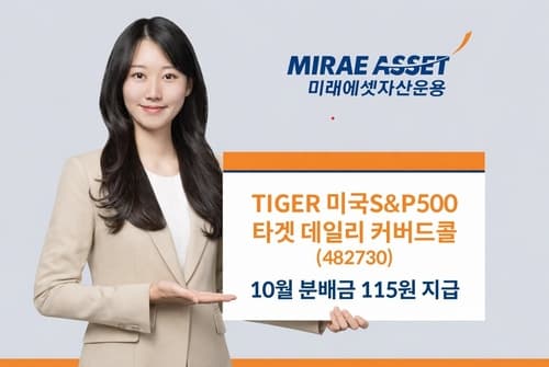 TIGER S&P500 커버드콜, 10월 분배금 115원 지급