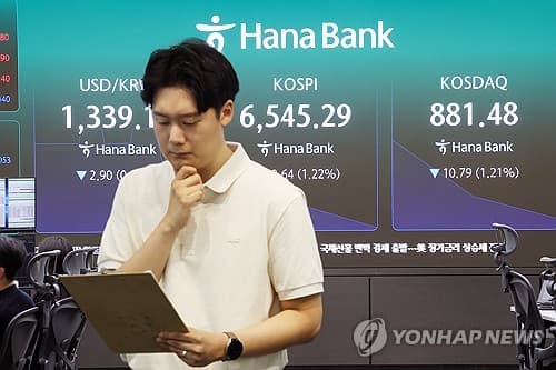 코스피, 반도체 투톱 약세에 2~3%대 급락