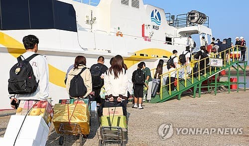 인천 여객선, 추석 연휴 전 항로 정상 운항