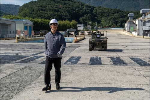 한화에어로, AI 군 무인차량 아리온스멧 시연