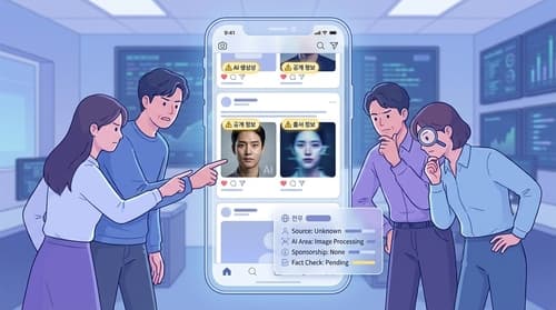 SNS 이용자 80%, AI 콘텐츠 표시 요구
