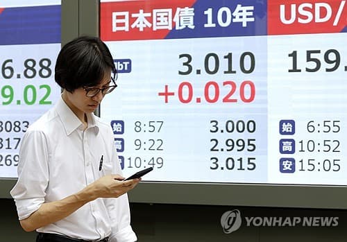 일본 10년물 국채금리, 30년 만에 3% 돌파