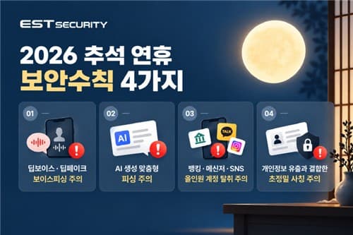 이스트시큐리티, 추석 AI 사기 4대 유형 공개