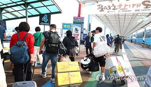 추석 인천 15개 항로 여객선 정상 운항