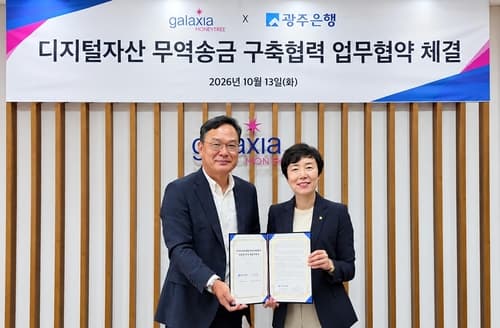 광주은행, 갤럭시아머니트리와 디지털자산 무역송금 협력