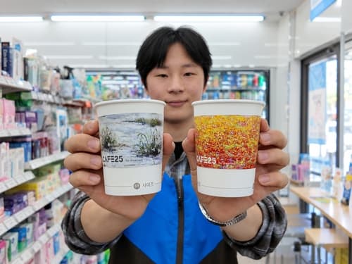 GS25, 화가 점장 협업 컵홀더 출시