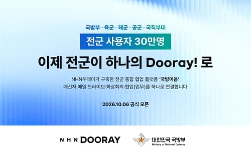 NHN두레이, 전군 30만명용 국방이음 정식 가동