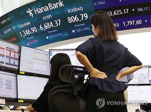 외국인 4일 연속 매도에 코스피 3.26% 급락