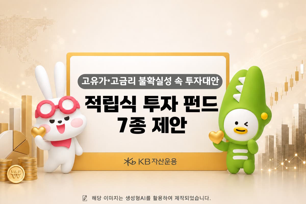 KB자산운용, 변동성 대응 적립식 펀드 7종 추천